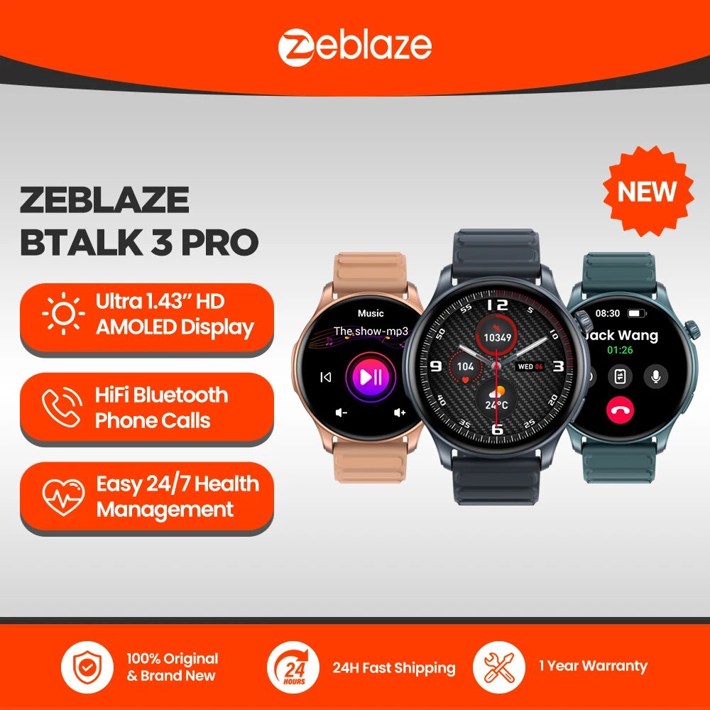 Smartwatch X12 - New Zeblaze Btalk 3 PRO 1.43