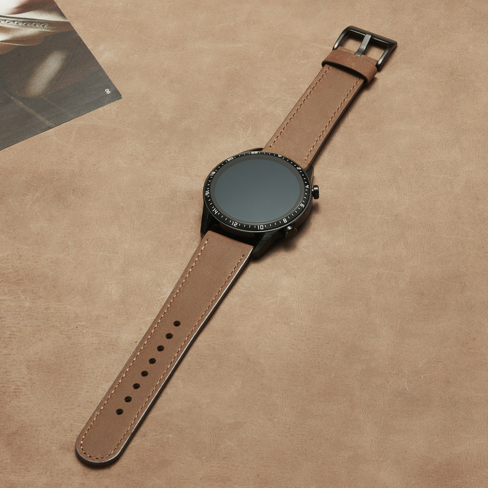 22mm Watch Strap Genuine Leath - Smartwatch Accessories Shop 评论和价格