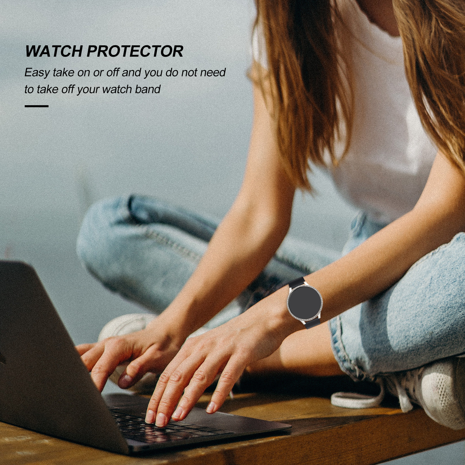 2Pcs Glitter Watch Protector S - Smartwatch Case 评论和价格