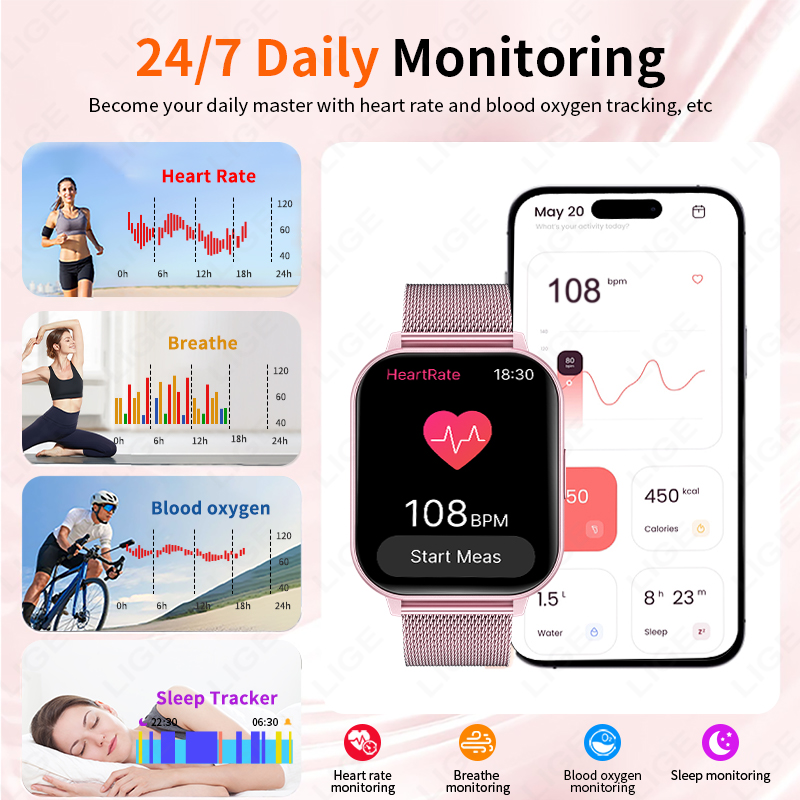 New 1.83‘’ HD Screen Fashion S - Smartwatch Custom 评论和价格
