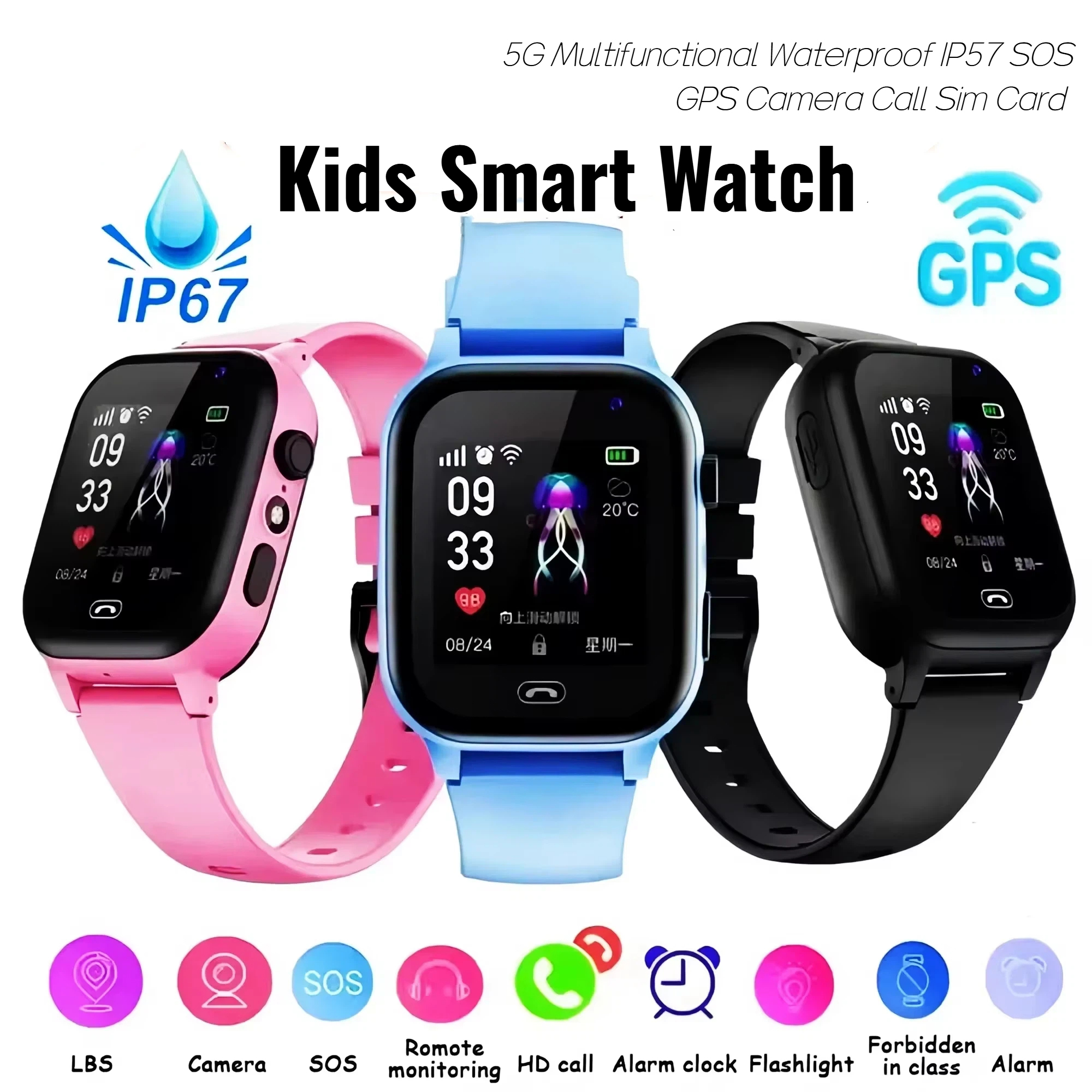 Lenovo Kids Smart Watch 5G GPS - Smartwatch Id 评论和价格