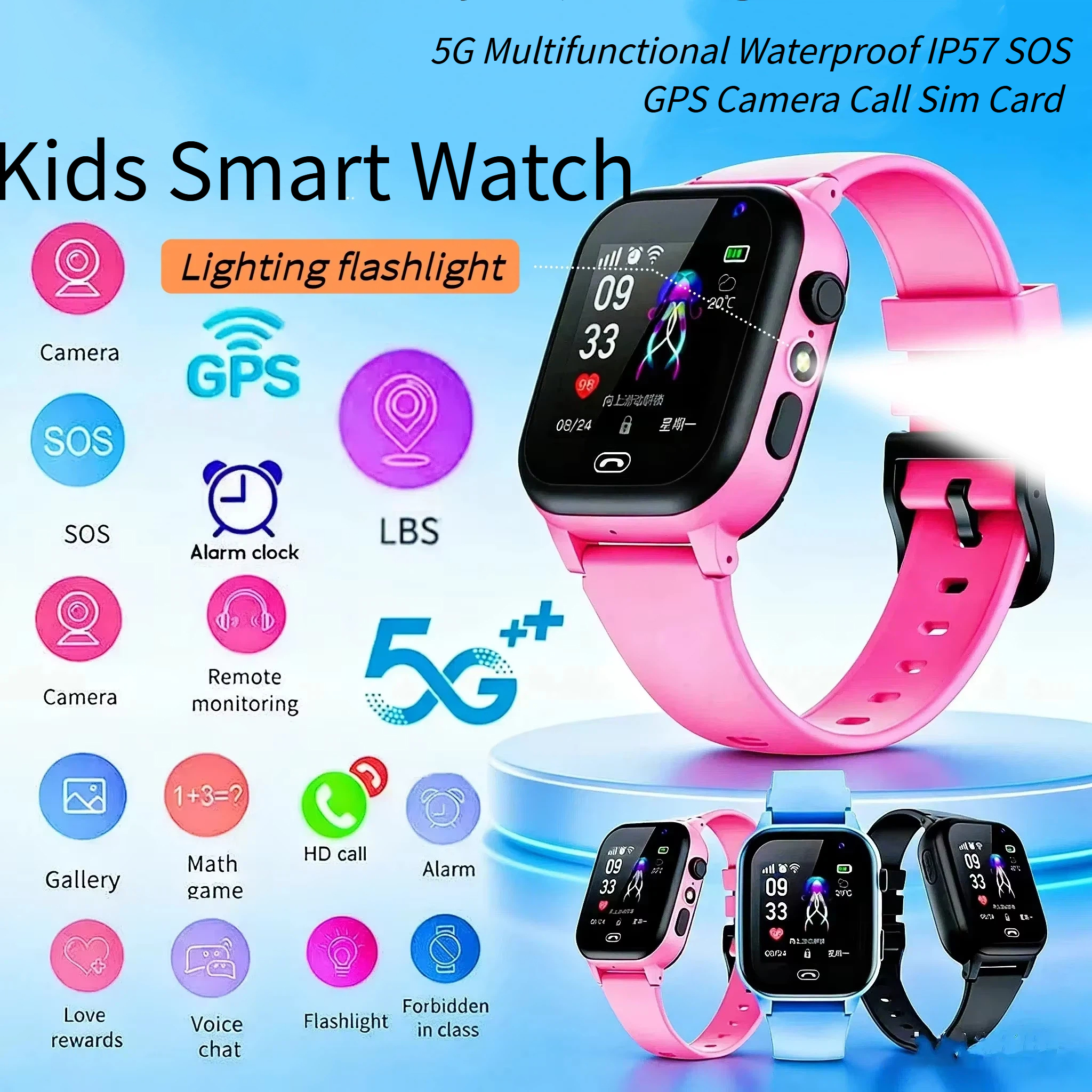 Lenovo Kids Smart Watch 5G GPS - Smartwatch Id 评论和价格