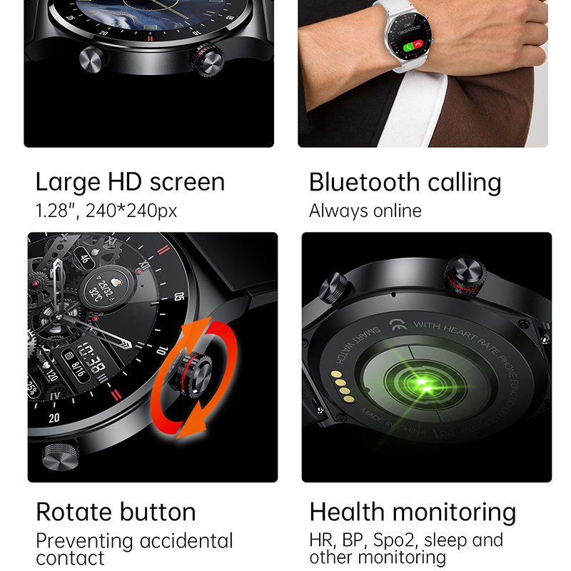 GPS ECG+PPG Bluetooth Call Sma - Smartwatch Custom 评论和价格