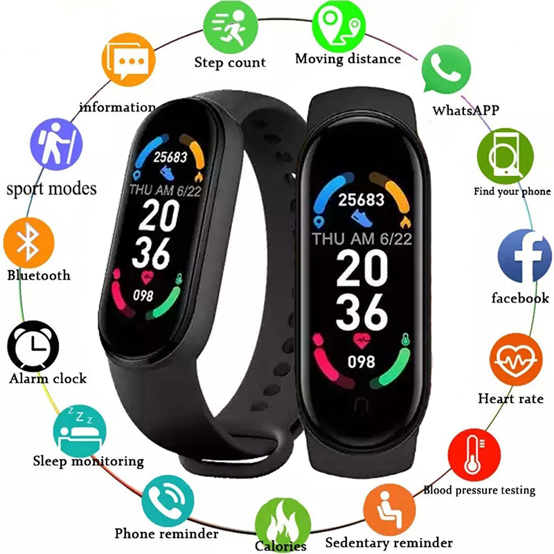 M6 Smart Watch Men Women Fitne - Android Smartwatch Accessories 评论和价格