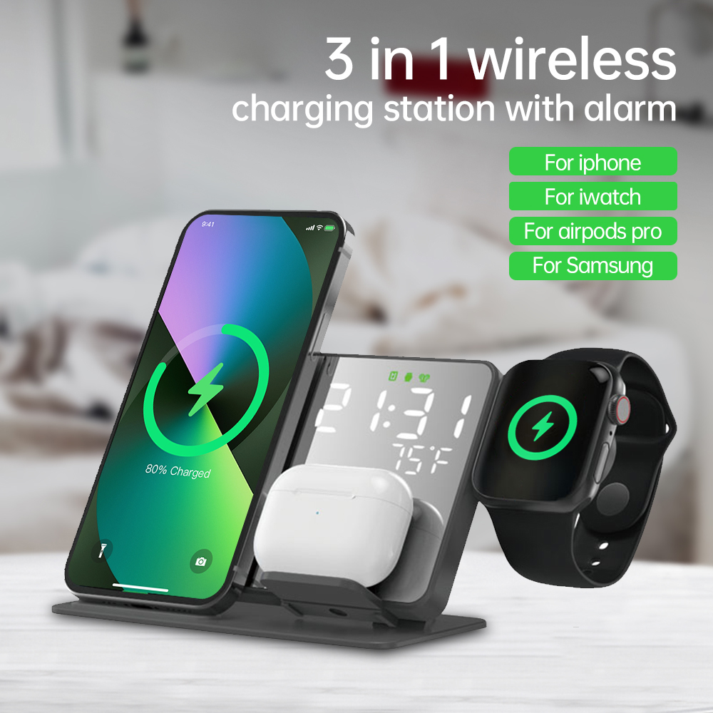 3 in 1 Wireless Charger For iP - Smartwatch Case 评论和价格