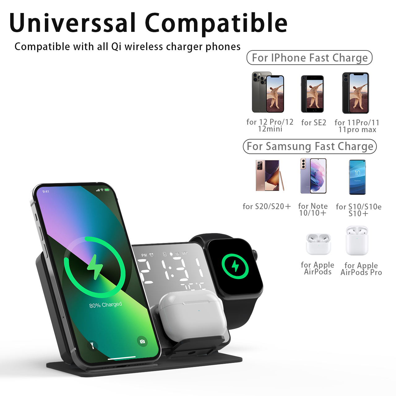 3 in 1 Wireless Charger For iP - Smartwatch Case 评论和价格