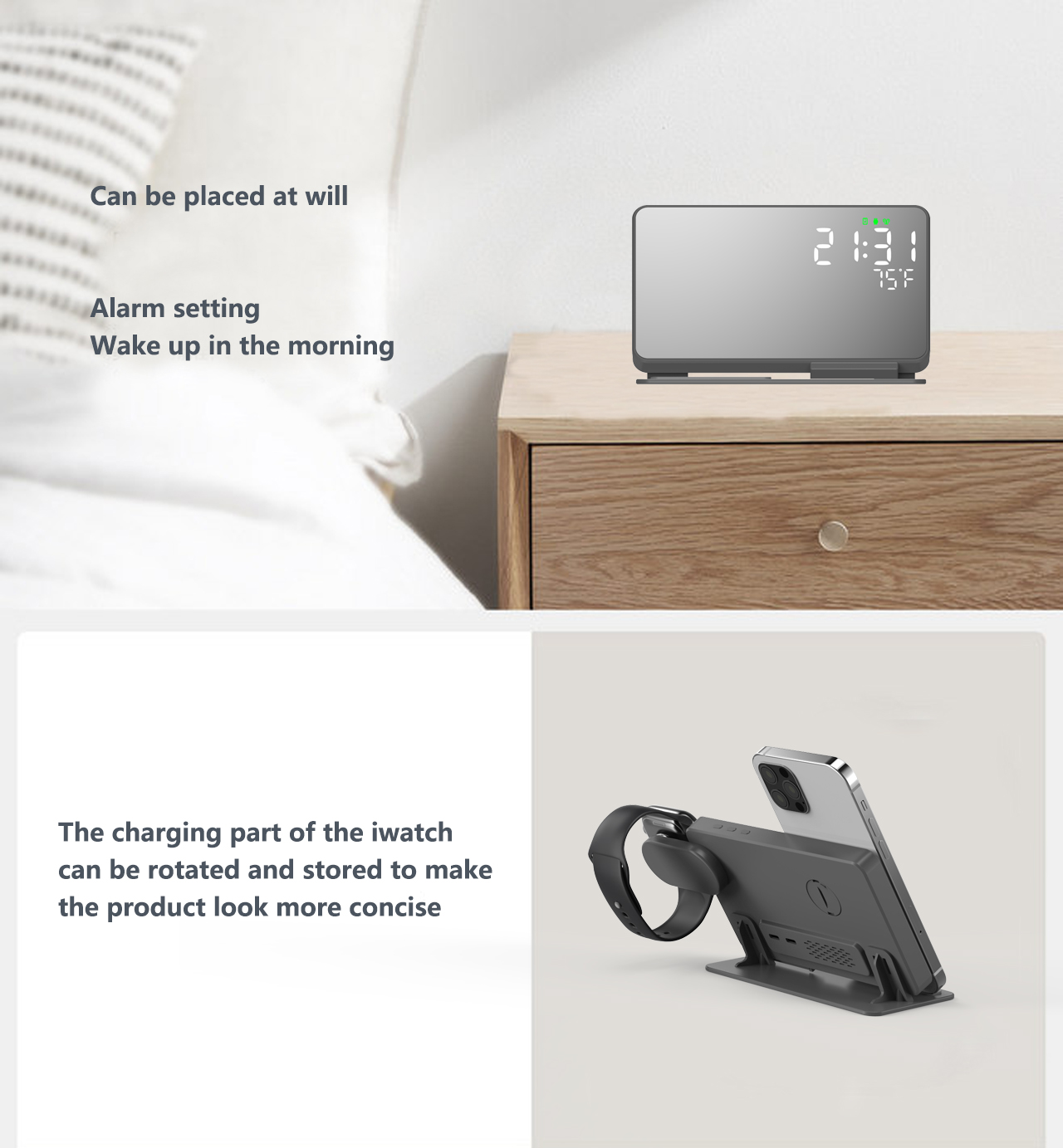 3 in 1 Wireless Charger For iP - Smartwatch Case 评论和价格