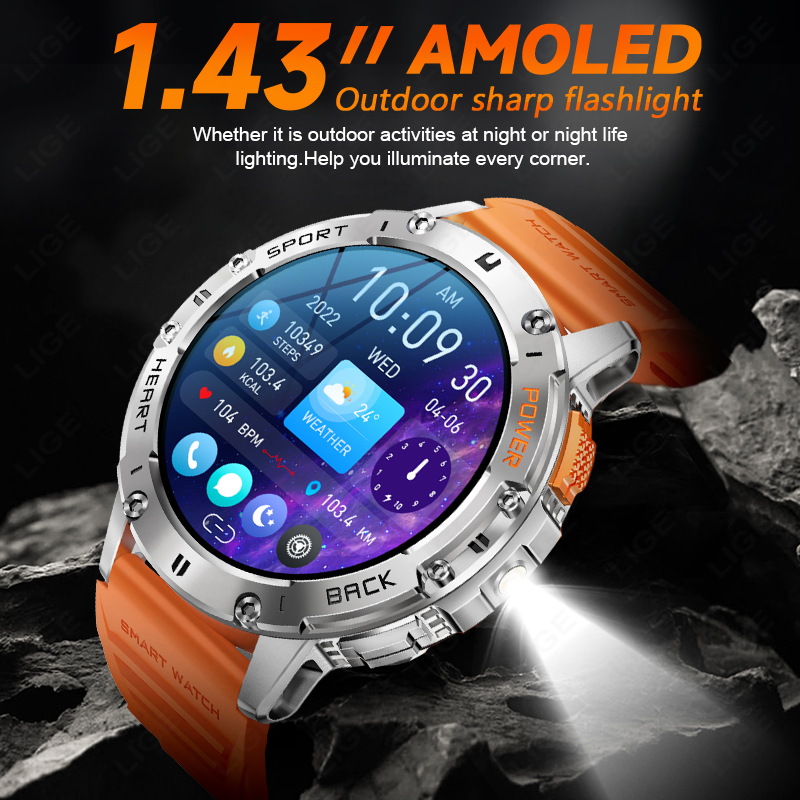 LIGE 1.43 Inch AMOLED Screen B - Smartwatch Instagram 评论和价格