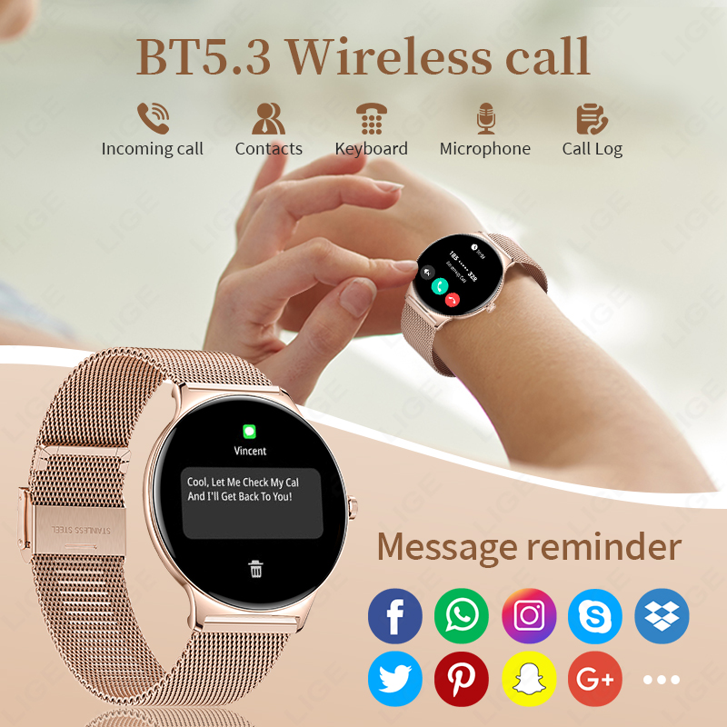 LIGE New Ultra Thin Smart Watc - Smartwatch Custom 评论和价格