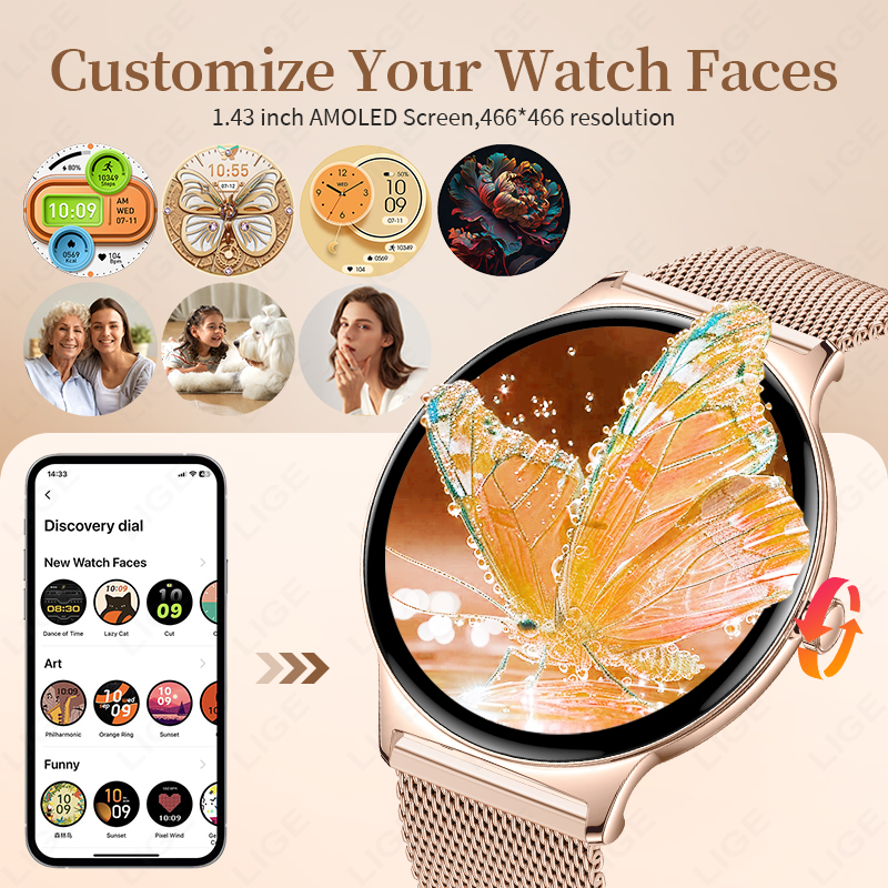 LIGE New Ultra Thin Smart Watc - Smartwatch Custom 评论和价格