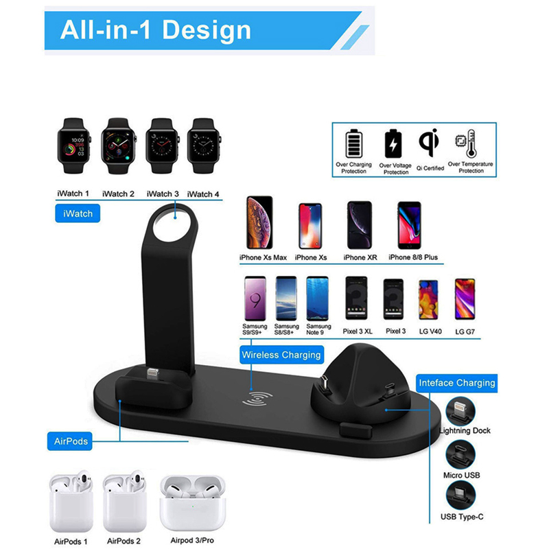 6 in 1 Wireless Charger Stand  - Smartwatch X12 评论和价格