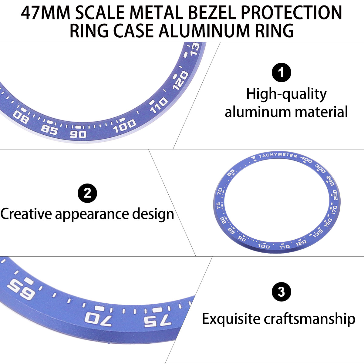 47Mm Metal Watch Case Ring for - Smartwatch Case 评论和价格