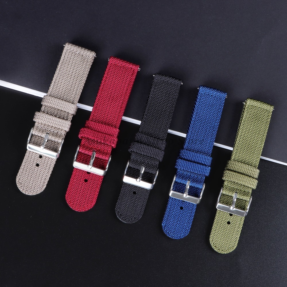 18 20 22 24mm Nylon Canvas Str - Nylon Nato Strap 评论和价格