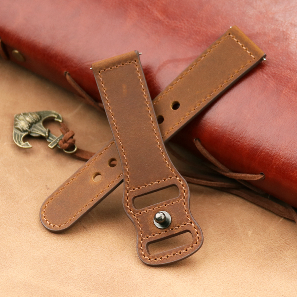22mm Band Genuine Leather Watc - Smartwatch Accessories Shop 评论和价格