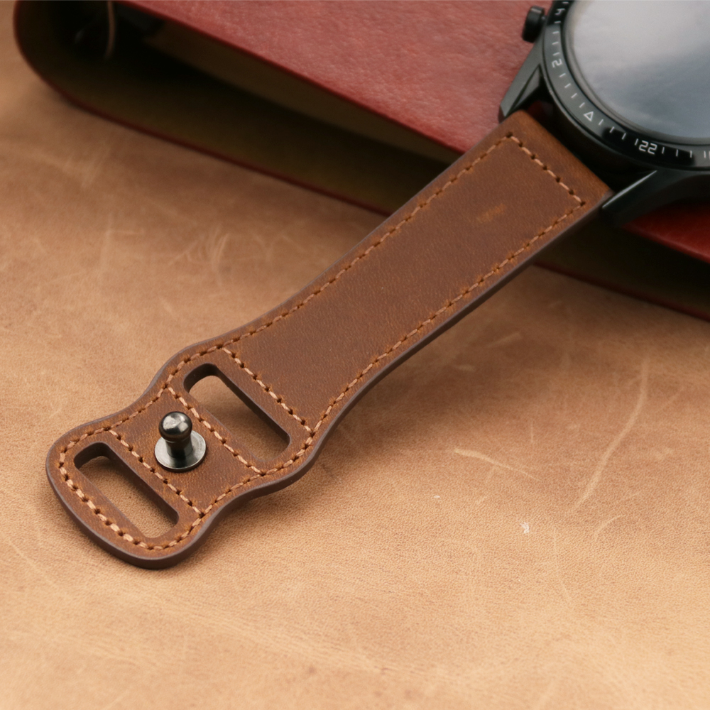 22mm Band Genuine Leather Watc - Smartwatch Accessories Shop 评论和价格