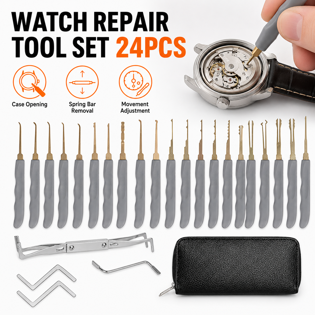24PCS Professional Watchmaker  - Tool Kit Strap Change 评论和价格