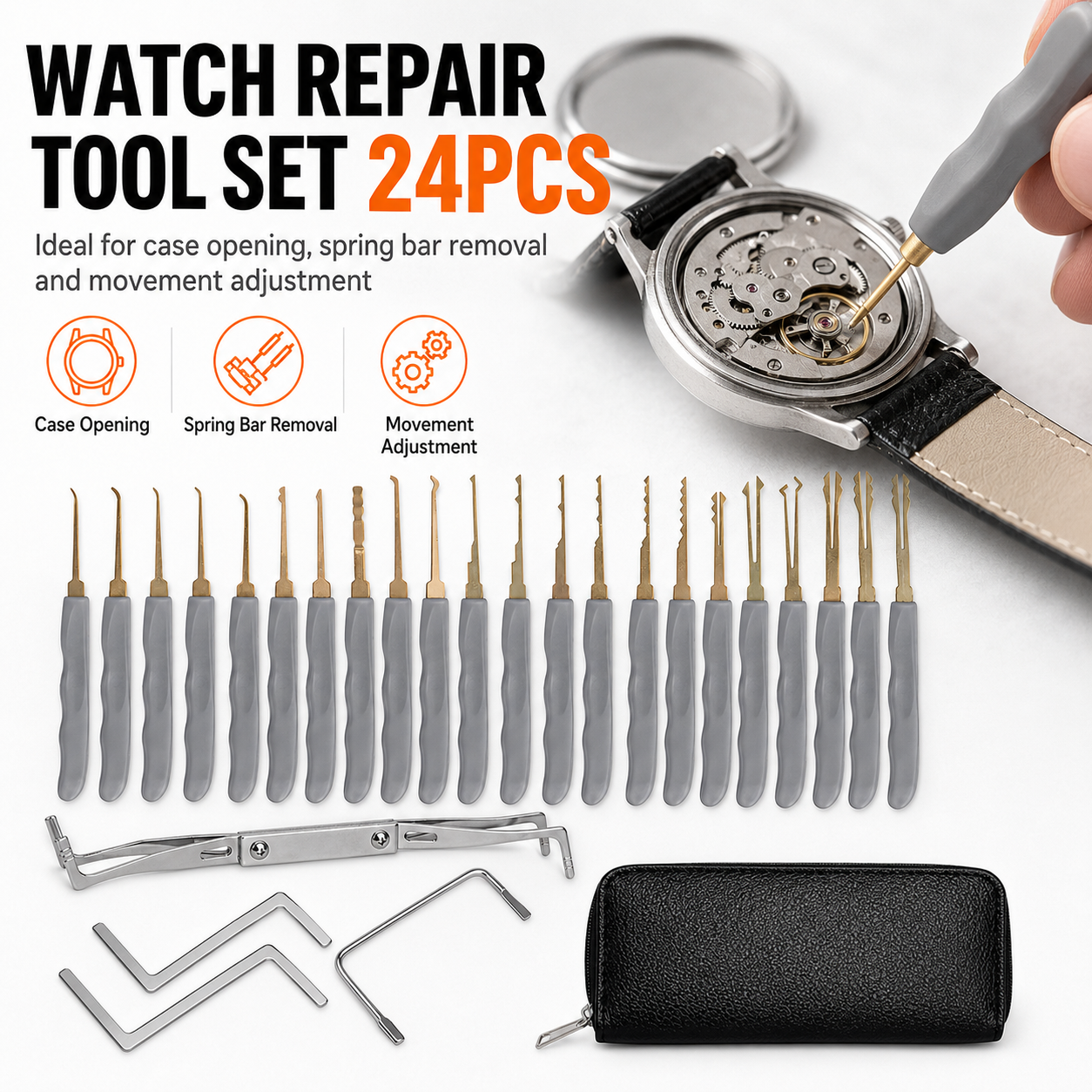 24PCS Professional Watchmaker  - Tool Kit Strap Change 评论和价格