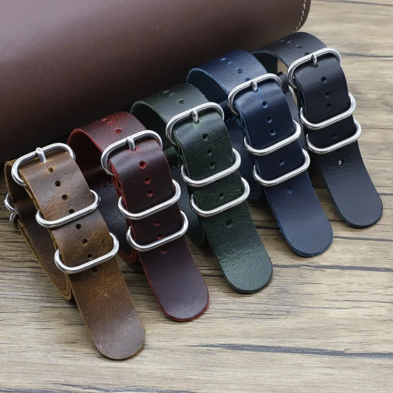 Vintage Genuine Leather Watch  - Nylon Nato Strap 评论和价格