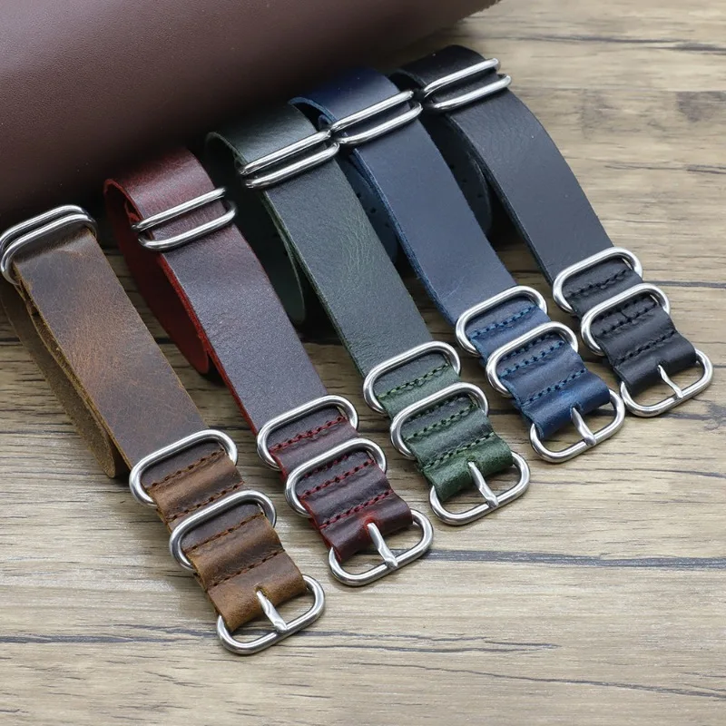 Vintage Genuine Leather Watch  - Nylon Nato Strap 评论和价格