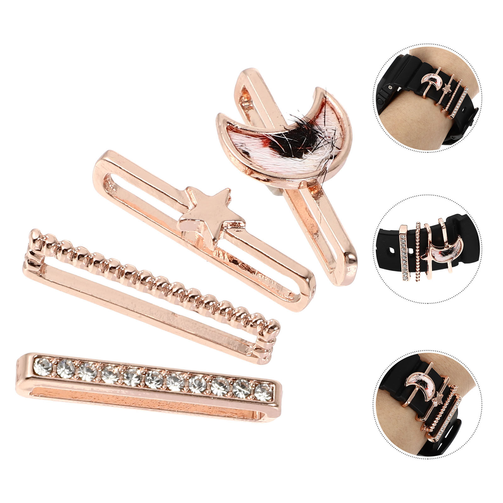 4Pcs Watchband Charms Decorati - Smartwatch Band Accessories 评论和价格