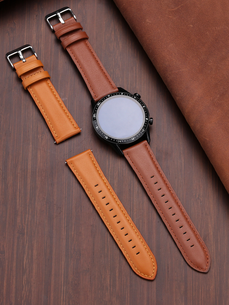 22mm Genuine Leather Watch Ban - Smartwatch Accessories Shop 评论和价格