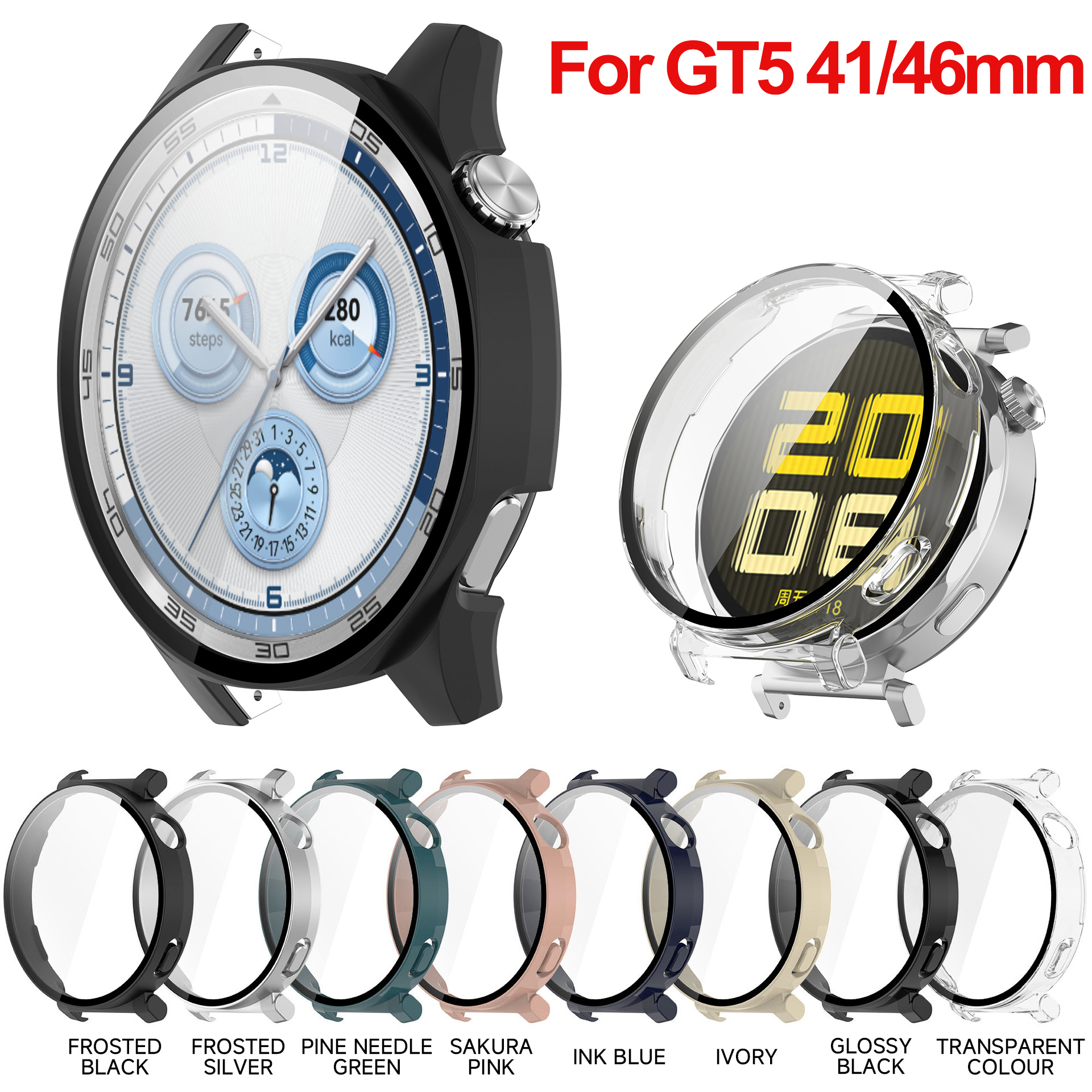 Tempered glass case For Huawei - Huawei Smartwatch Accessories 评论和价格