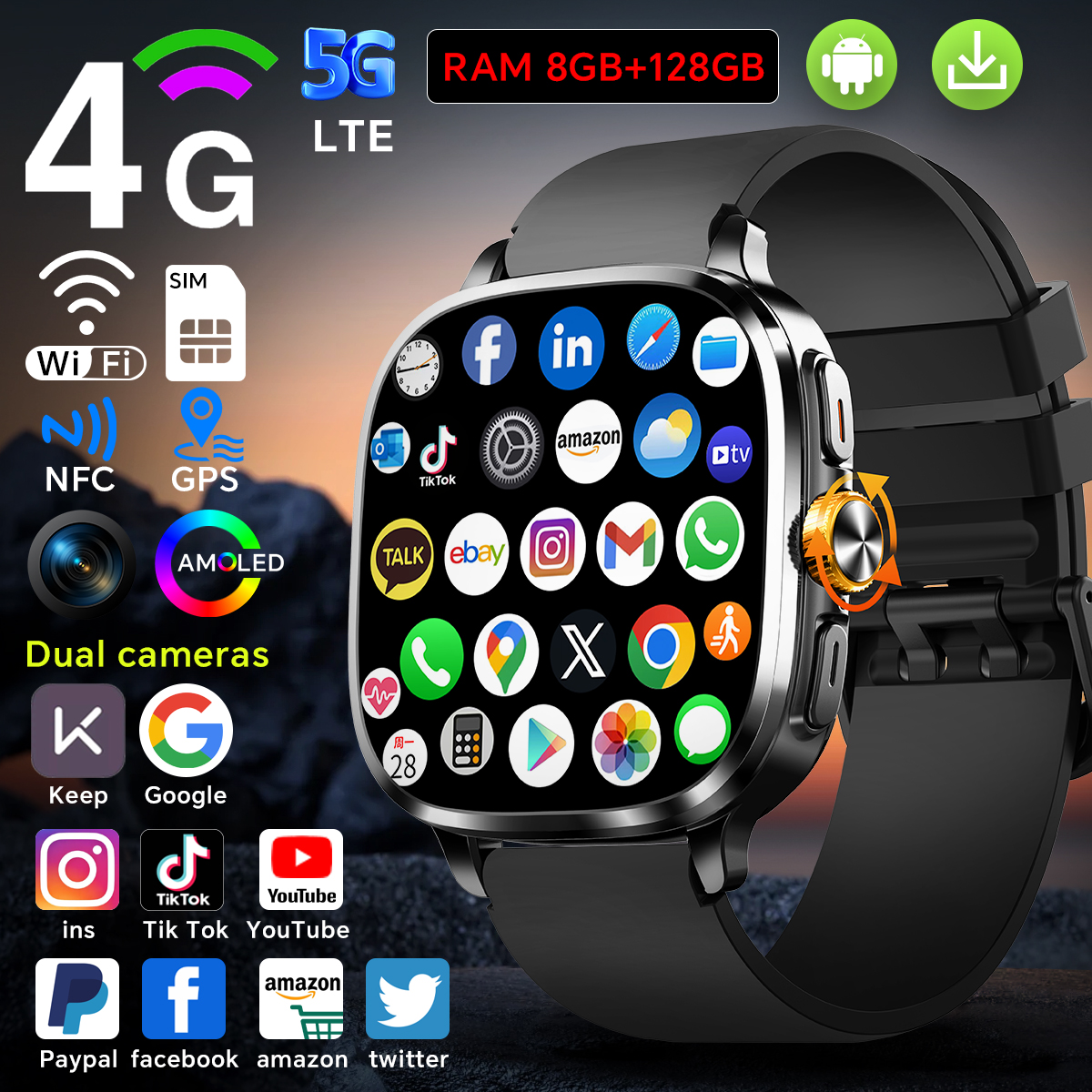 5G Full Netcom S99 Smartwatch  - Smartwatch Store 评论和价格