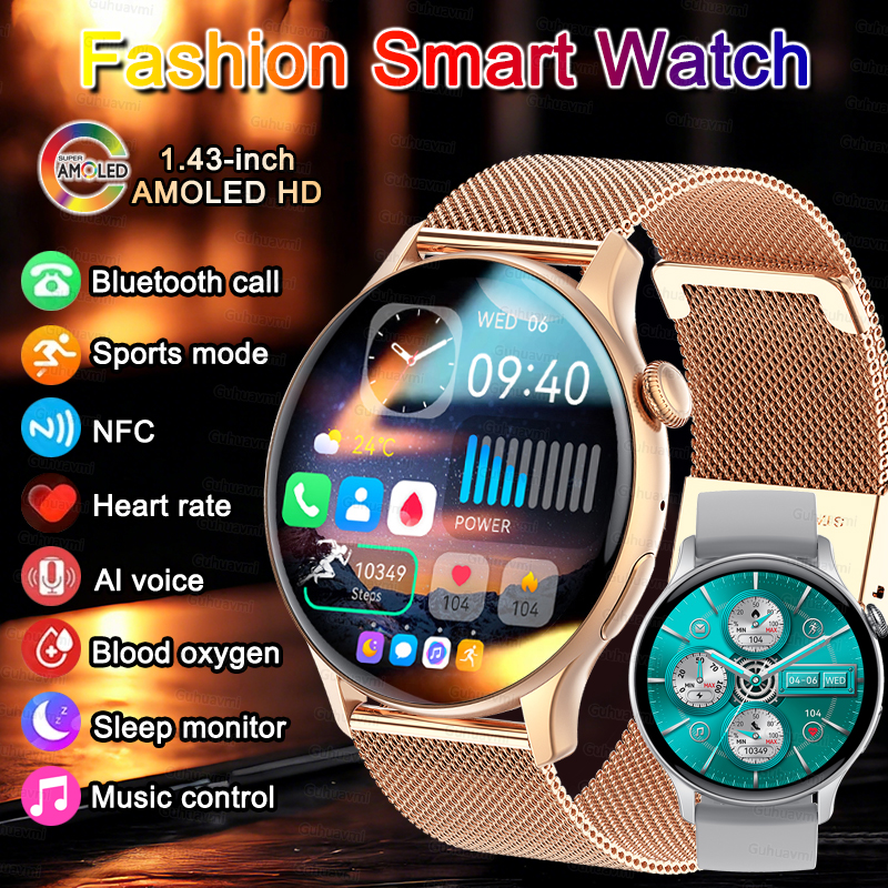 Women Smartwatch NFC AMOLED Sc - Smartwatch Custom 评论和价格