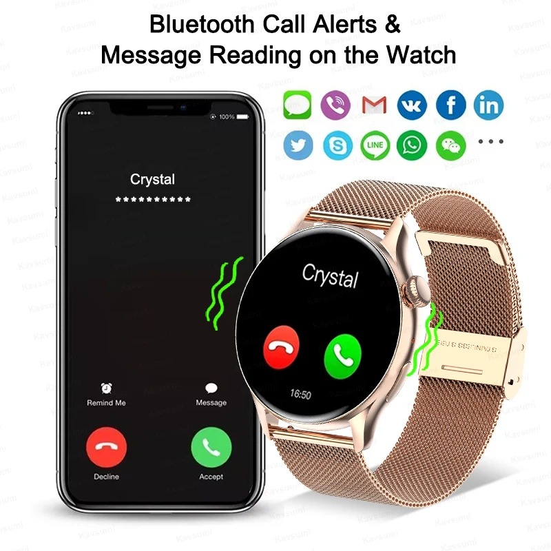Women Smartwatch NFC AMOLED Sc - Smartwatch Custom 评论和价格