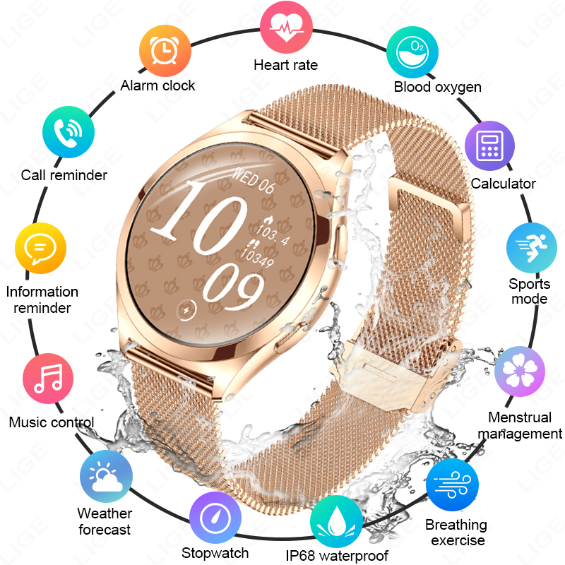 LIGE Luxury Smart Watch For Wo - Smartwatch Custom 评论和价格