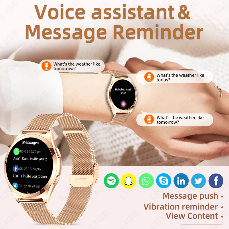 LIGE Luxury Smart Watch For Wo - Smartwatch Custom 评论和价格