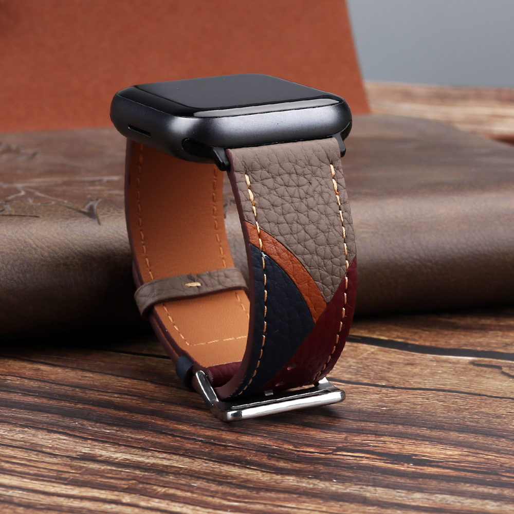 Genuine Leather Strap for Appl - Smartwatch Accessories Shop 评论和价格