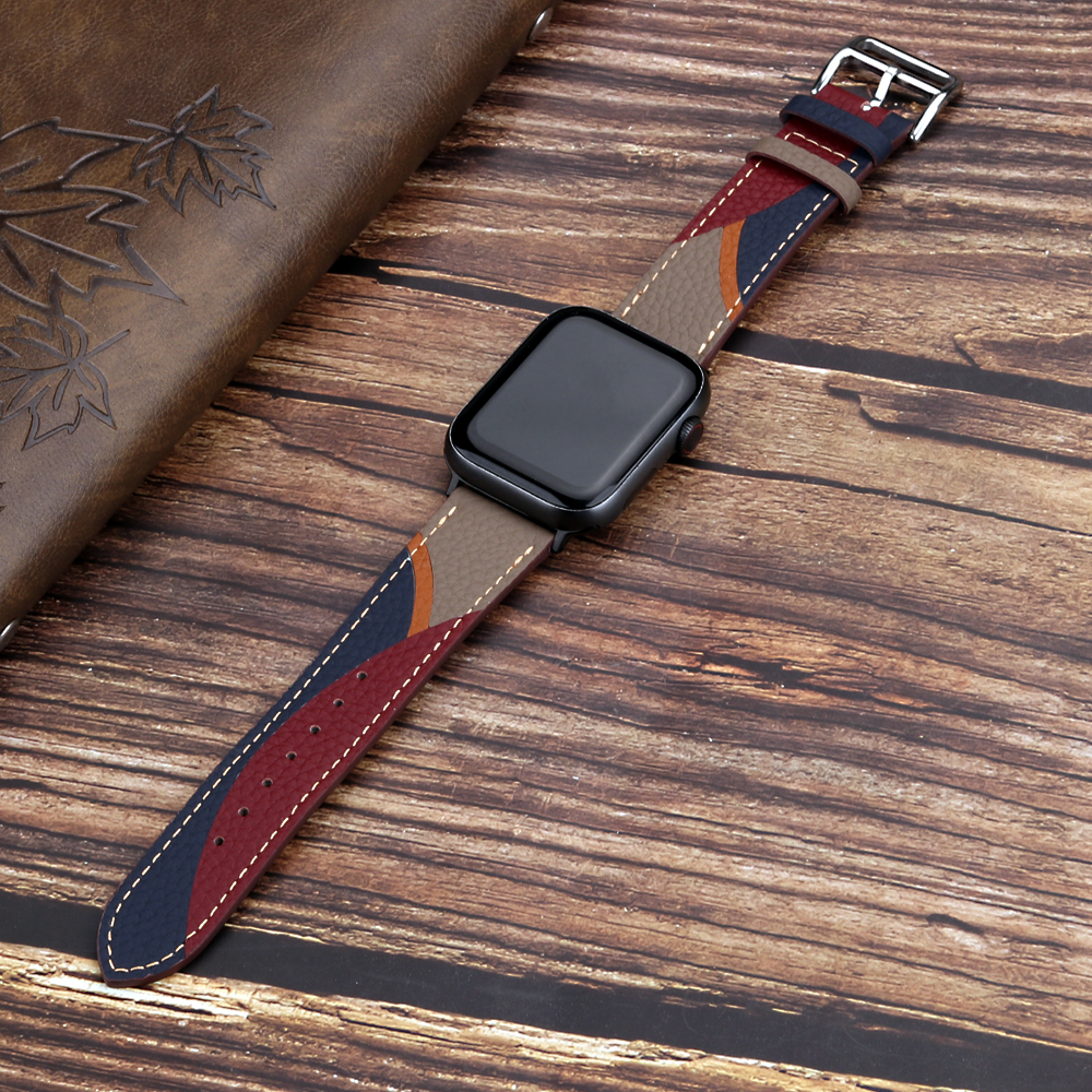 Genuine Leather Strap for Appl - Smartwatch Accessories Shop 评论和价格