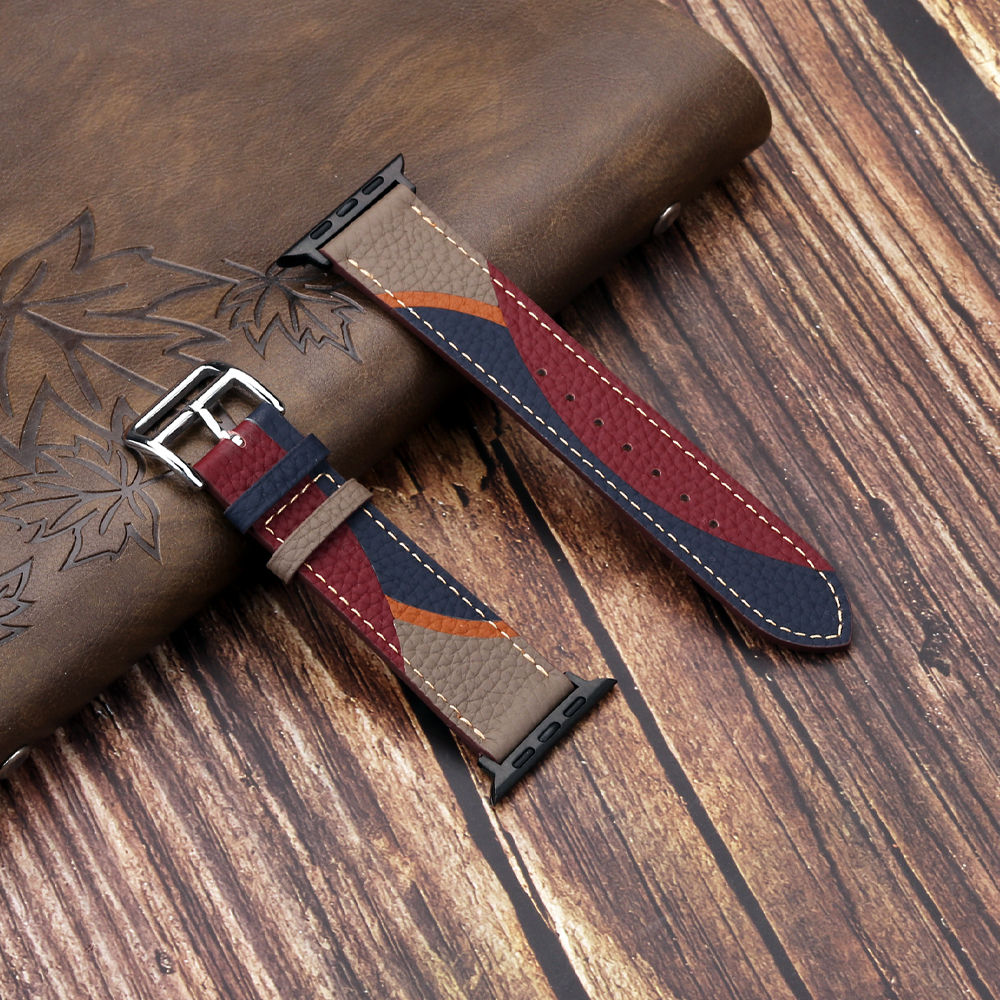 Genuine Leather Strap for Appl - Smartwatch Accessories Shop 评论和价格