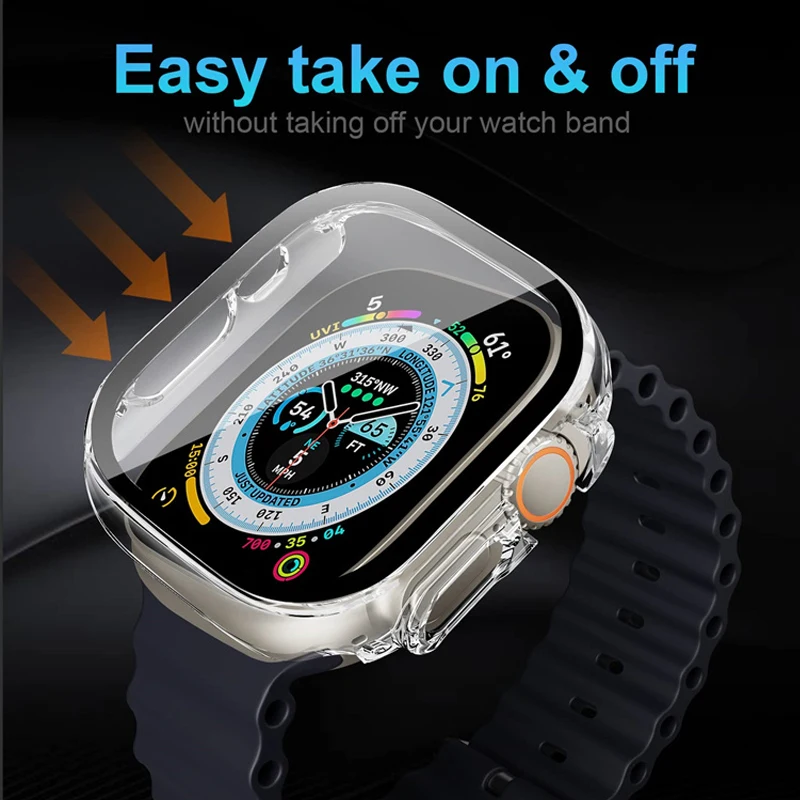 Glass+case For Apple Watch Ult - Smartwatch Band Accessories 评论和价格